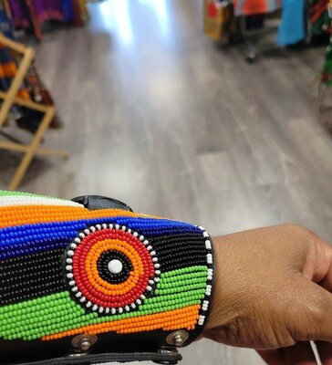 Beaded cuff bracelet/Watch