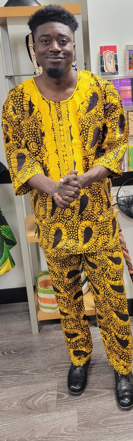 2pcs Men&#39;s Ankara w/embroidery