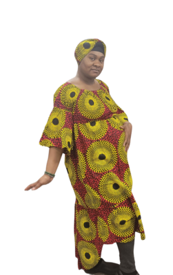 Smocked top hi-lo dress