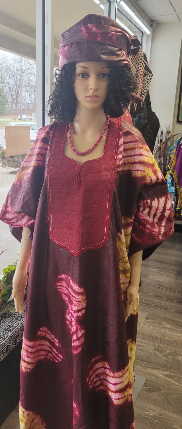 Bazin Riche Boubou w/matching Headwrap