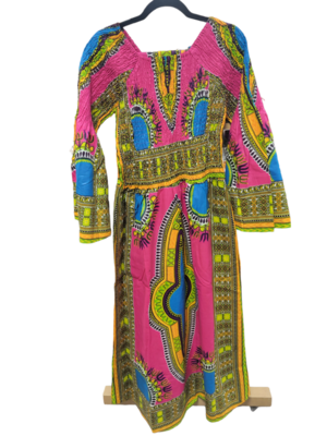 Dashiki elastic top dress