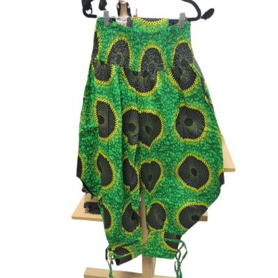 Baggie tie-bottom pants
