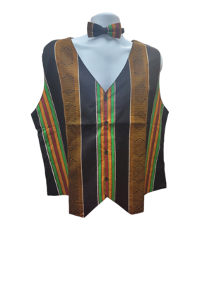 Kente Vest  w/ bow tie set