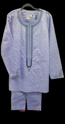 Bazin 2ocs men&#39;s set / light Blue