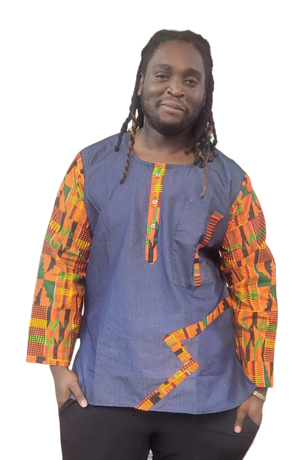 Kente trim long sleeve