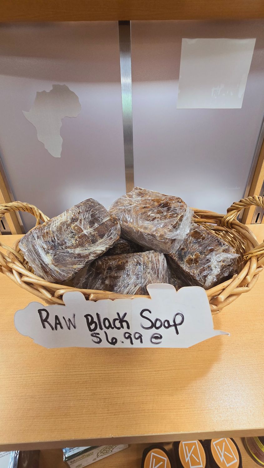 Raw black soap