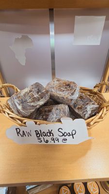 Raw black soap