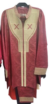Bazin 2pcs mens set Maroon