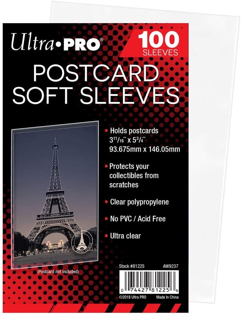 Post Card Sleeves - 100 Per Unit