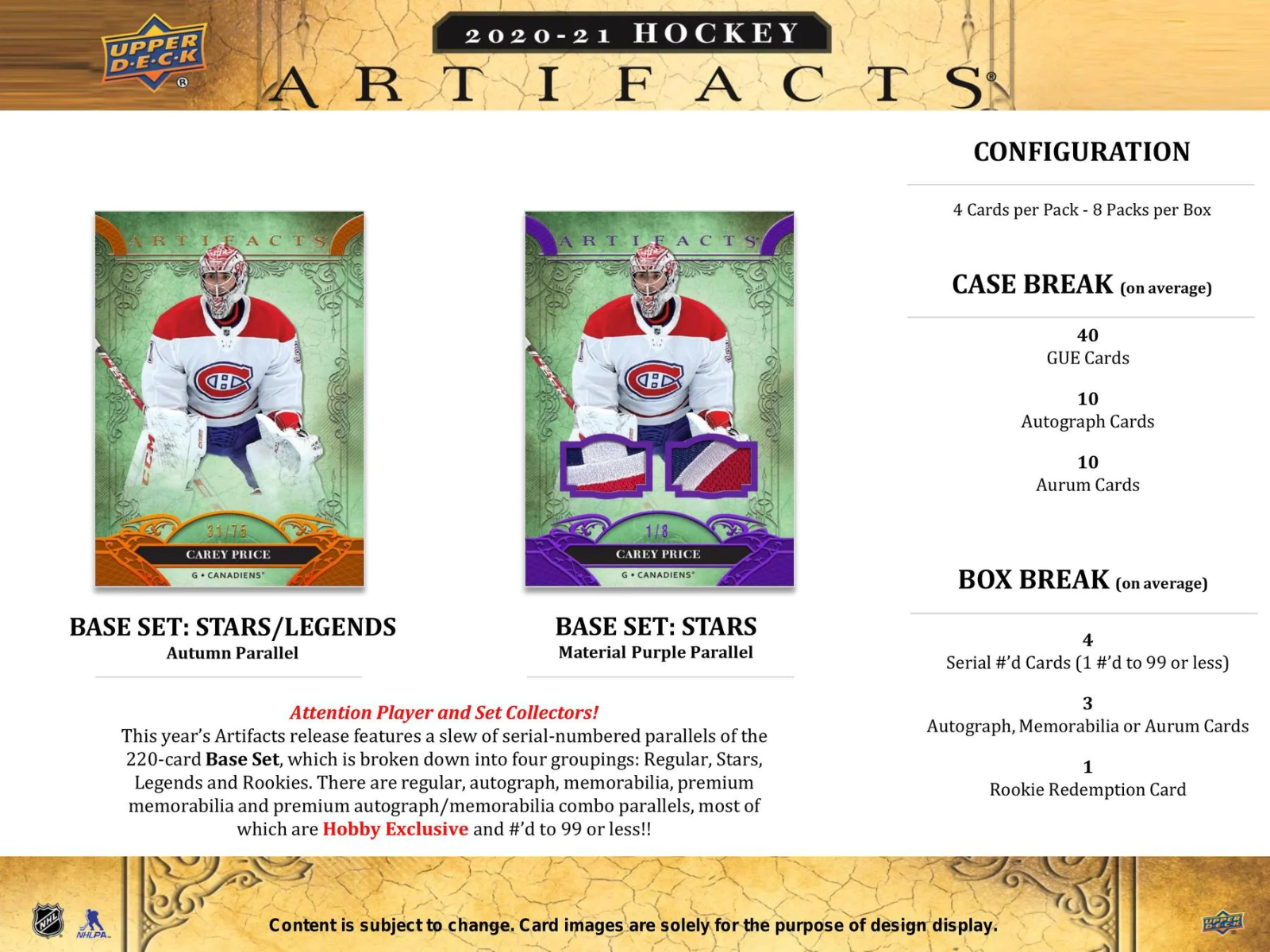 2020-21 Upper Deck Artifacts Hockey