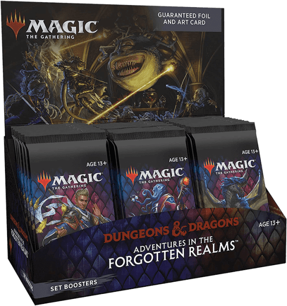 Dungeons & Dragons Adventures in the Forgotten Realms Set Booster Display