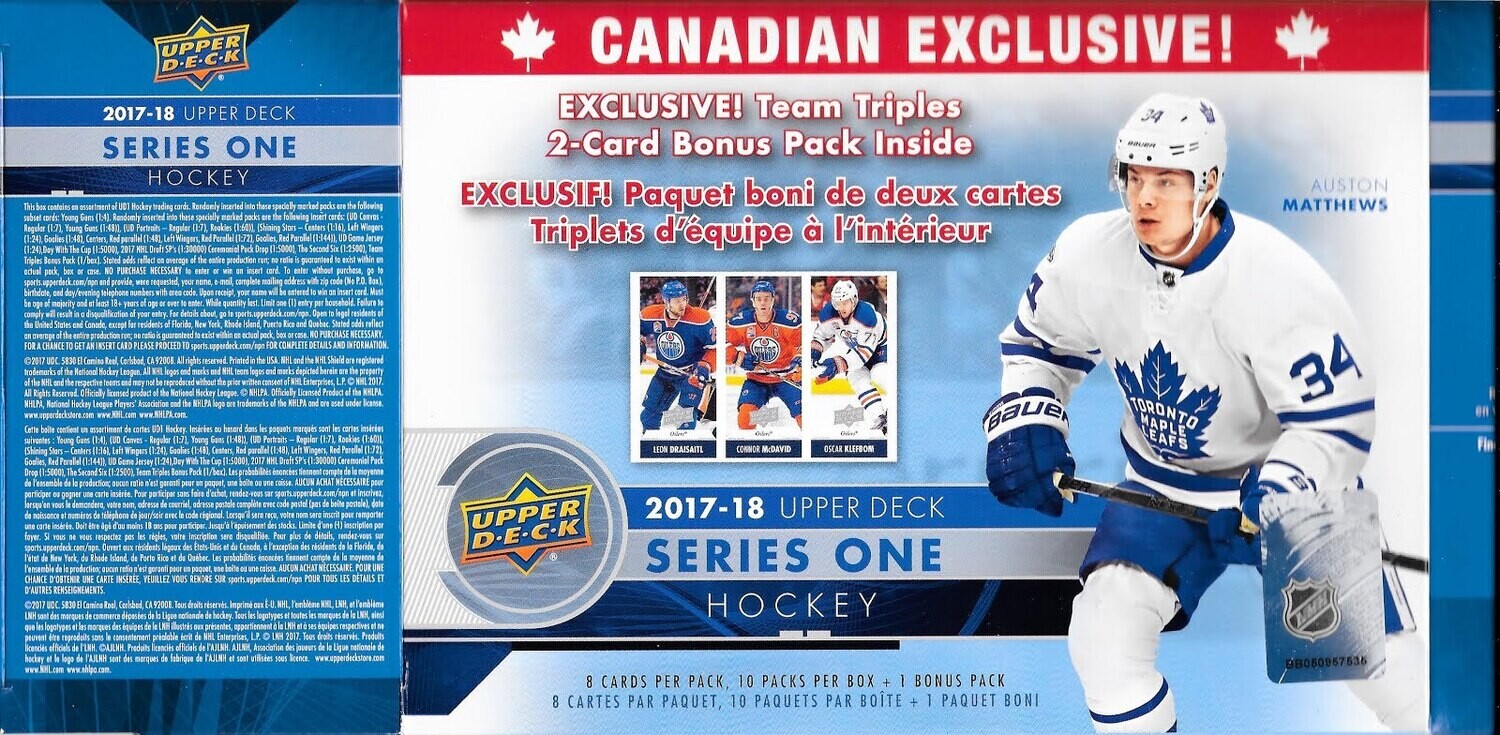 2017-2018 Upper Deck Series 1 Hockey Canadian Exclusive Box