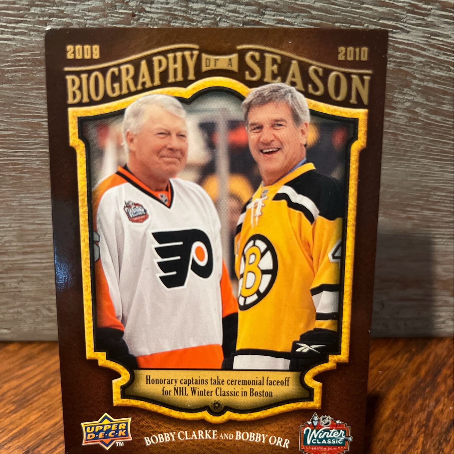 2009-2010 Upper Deck Biography of A Season-Bobby Clarke & Bobby Orr BOS19