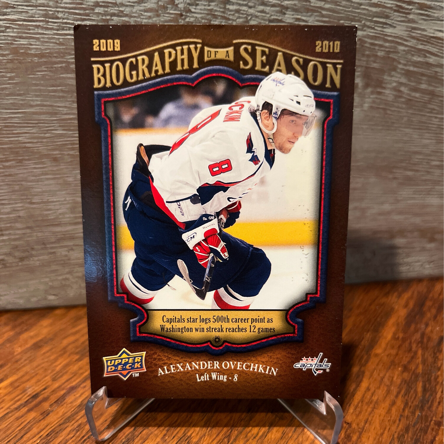 2009-2010 Upper Deck Biography Of A Season- Alexander Ovechkin BOS22