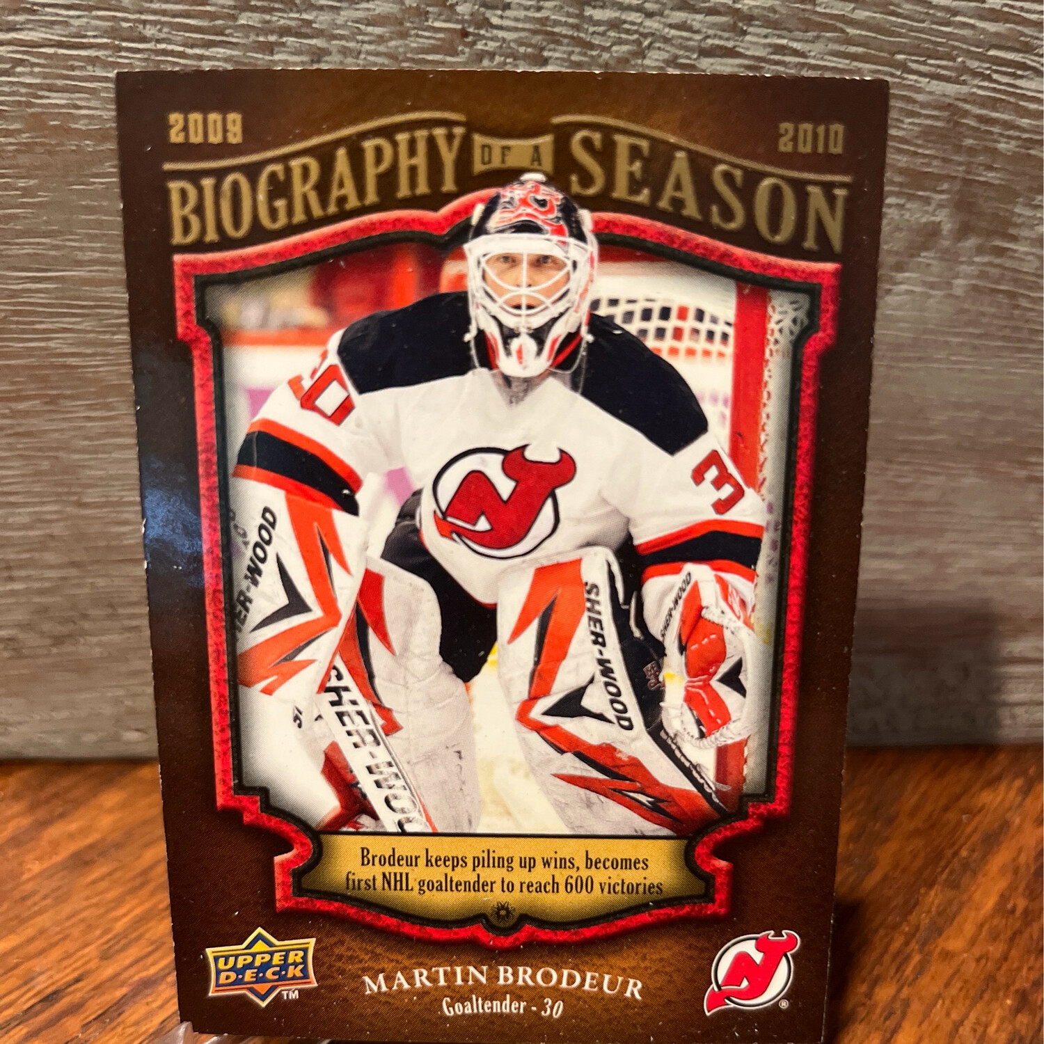 2009-2010 Upper Deck Biography Of A Season/Martin Brodeur BOS30