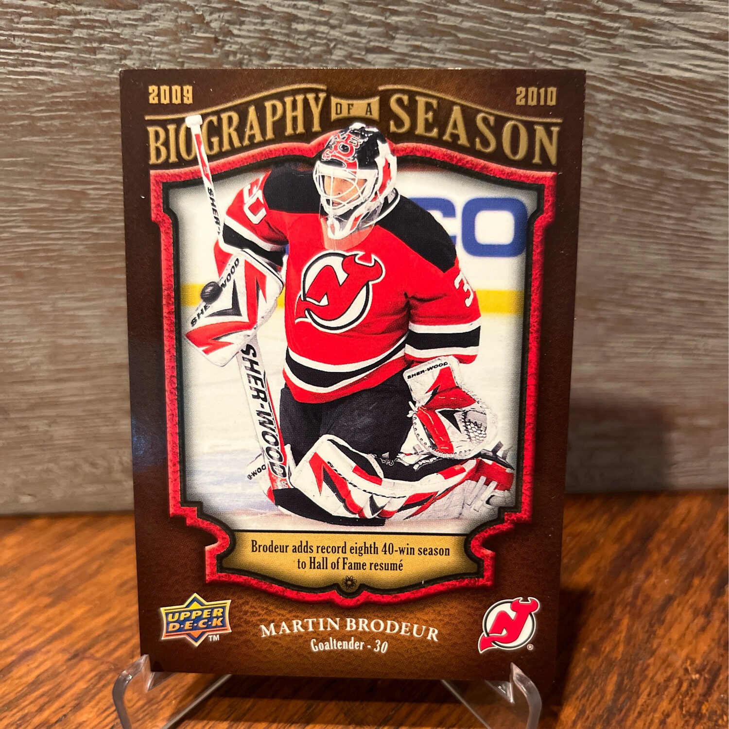 2009-2010 Upper Deck Biography Of A Season/Martin Brodeur BOS35
