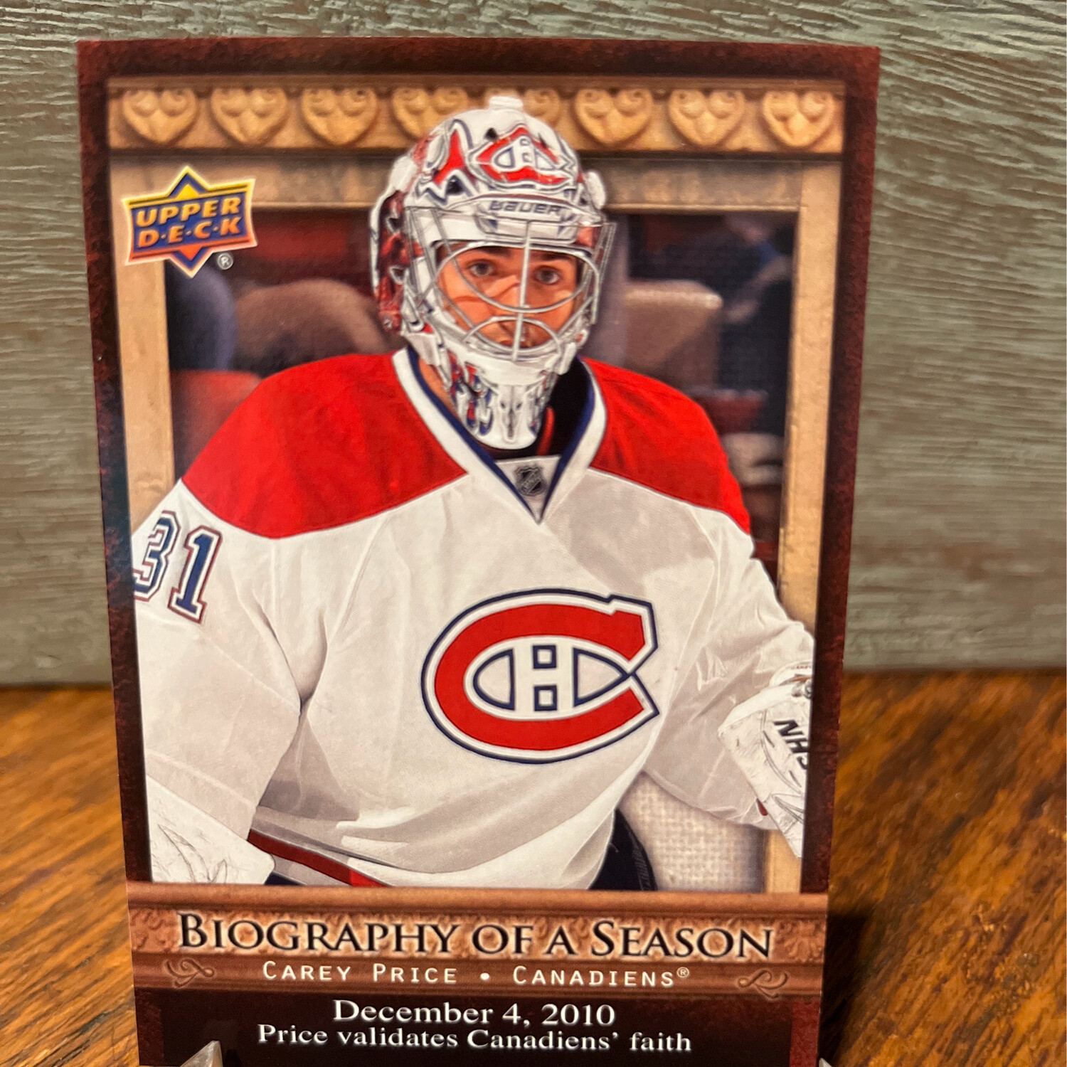 2010-2011 Upper Deck Biography Of A Season/Carey Price BOS12