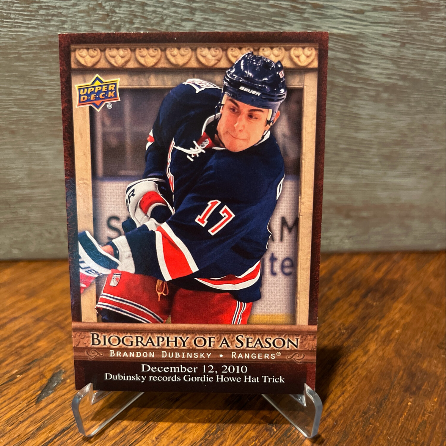 2010-2011 Upper Deck Biography Of A Season/ Brandon Dubinsky BOS20