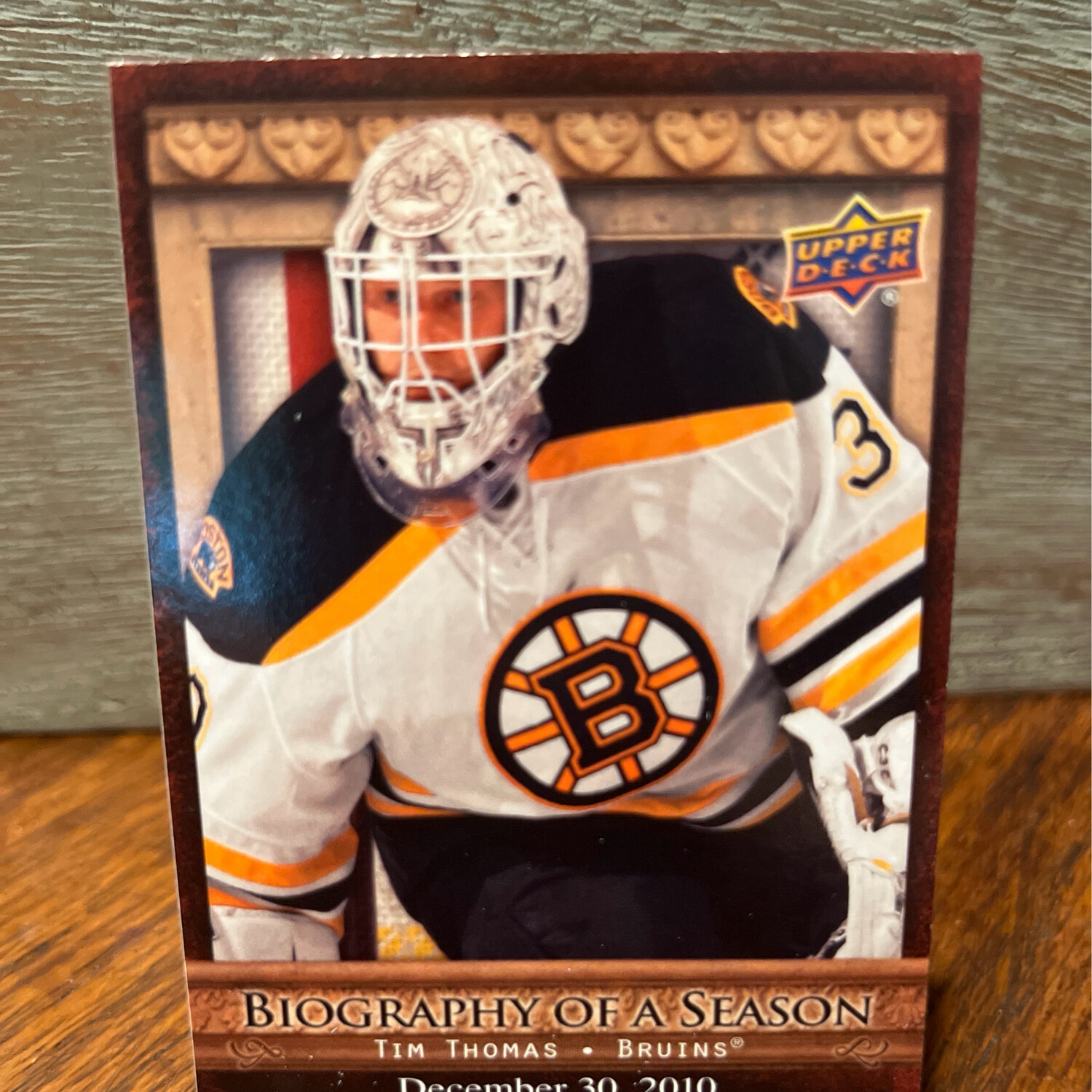 2010-2011 Upper Deck Biography Of A Season/Tim Thomas BOS16