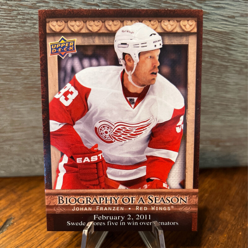 2010-2011 Upper Deck Biography of A Season/Johan Franzen BOS25