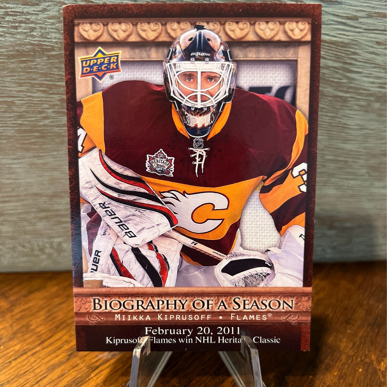 2010-2011 Upper Deck Biography of A Season/Miikka Kiprusoff BOS 26