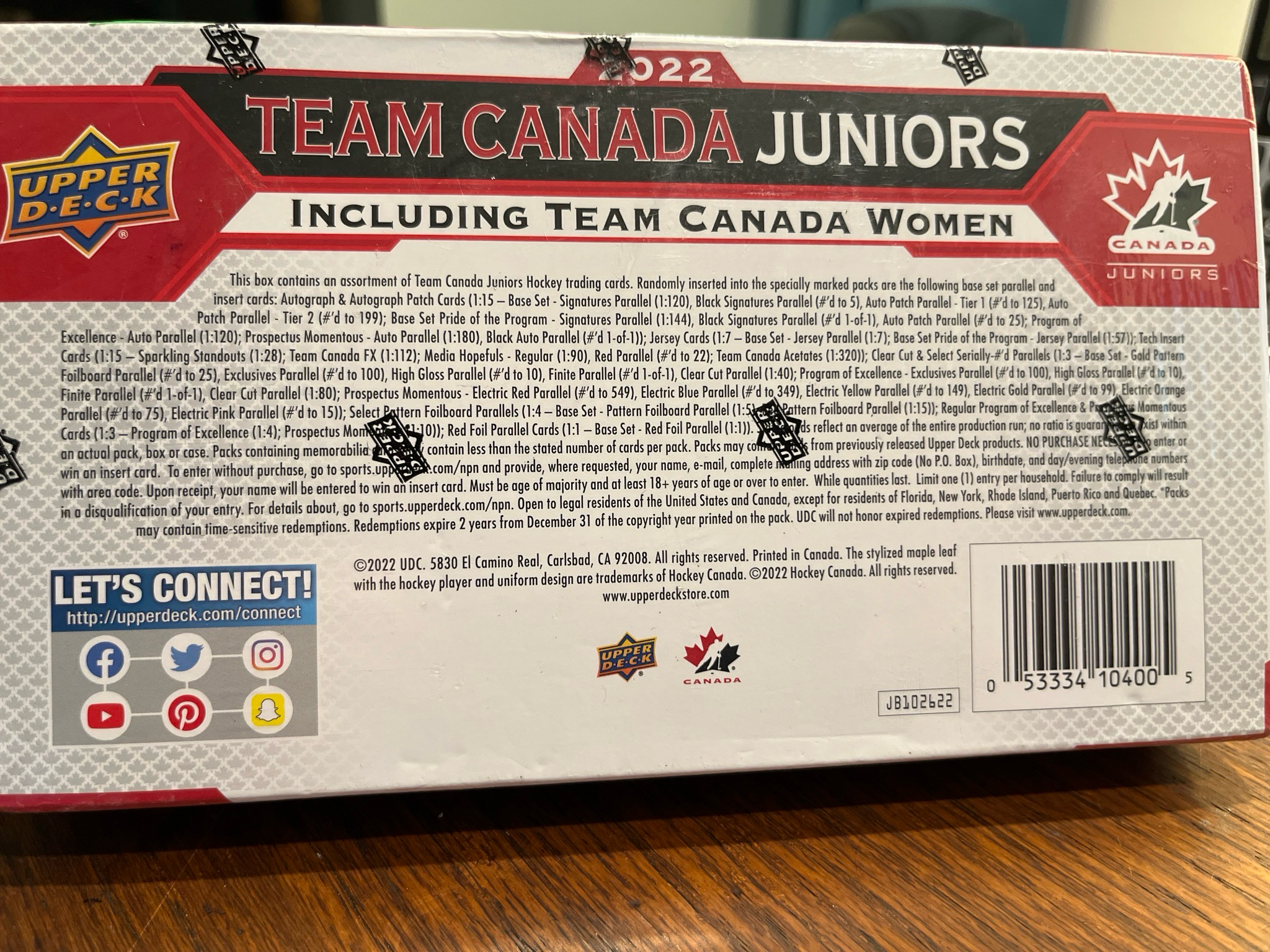 2022 Upper Deck Team Canada Juniors Hobby