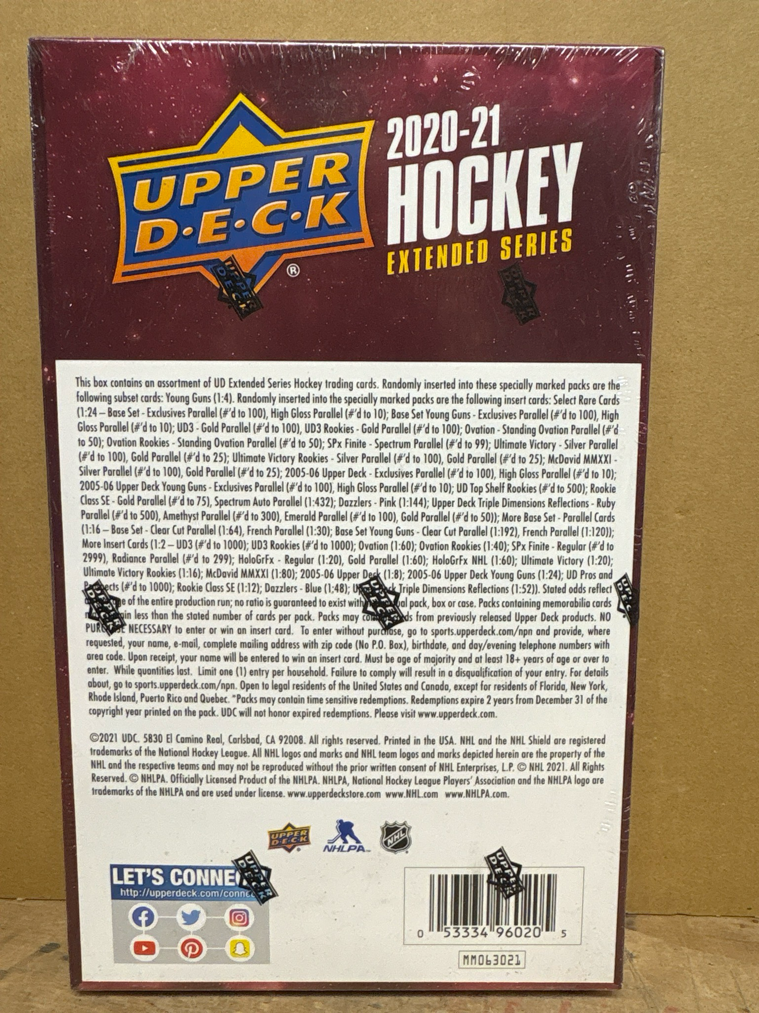 2020-2021 Upper Deck Hockey Extended Series