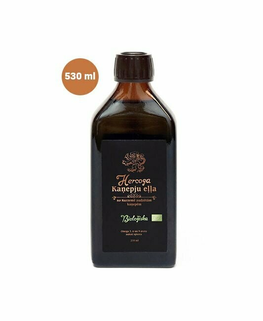 Bioloģiskā kaņepju sēklu eļļa 530 ml