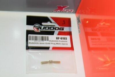 5mm Gold Plug Male 18mm   RP-0193
