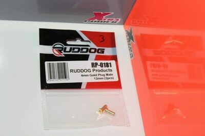 4mm Gold Plug Male 12mm    RP-0181