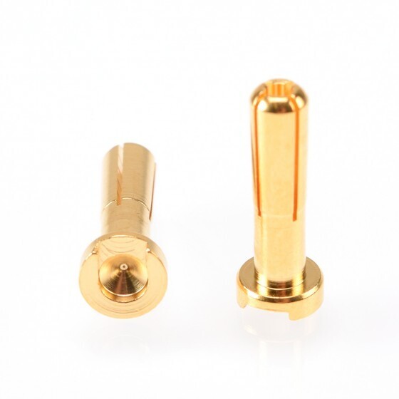 4mm Gold Plug Male 18mm    RP-0185