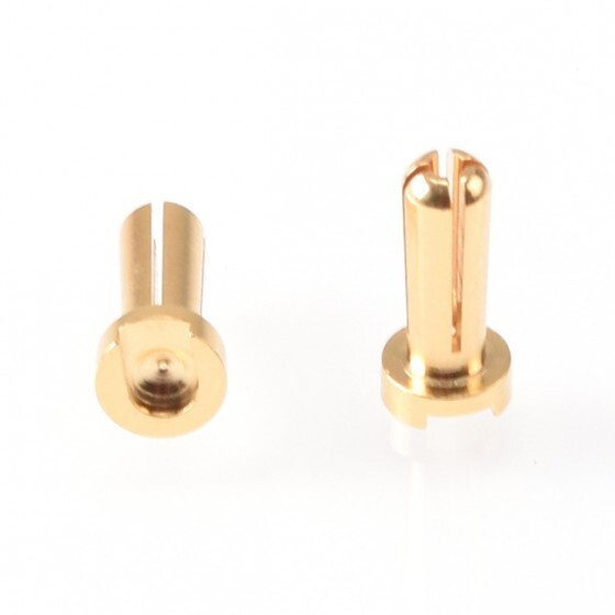 4mm Gold plug Male 14mm Ruddog    RP-0183