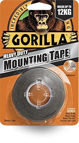 GORILLA Heavy Duty Double-Sided Tape TRANSPARANT 25.4mm x 1.5m