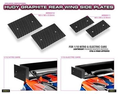 HUDY Graphite rear wing side plate 0.5mm 1/10 nitro 293310