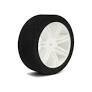 HOTRACE 40Shore REAR tires on WHITE Rims   HR10RB40