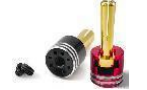Heatsink Bullet Plug grips with 4mm bullets    DTC01900
