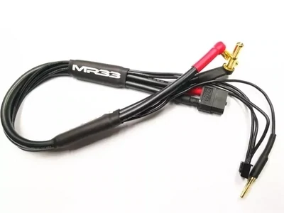 MR33 2S XT60 All-Black Charging Lead 300mm (4/5mm Dual Plug - XH)