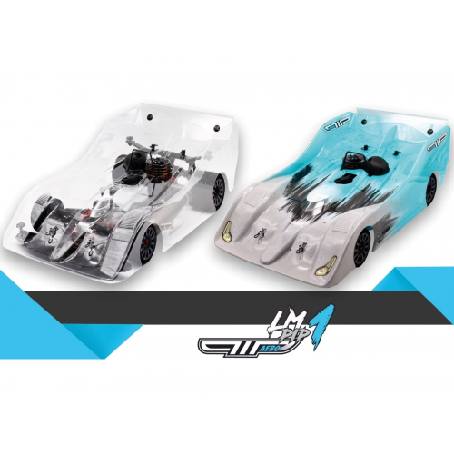 PIPAERO LMPIP1 EU SPEC LIGHT 1/8 ON/ROAD RACING BODY WITH STIFFNERS &amp; WING