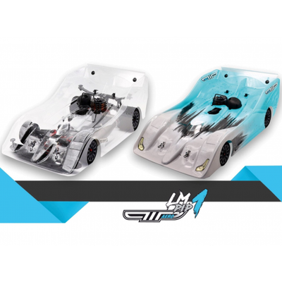 PIPAERO LMPIP1 EU SPEC LIGHT 1/8 ON/ROAD RACING BODY WITH STIFFNERS &amp; WING