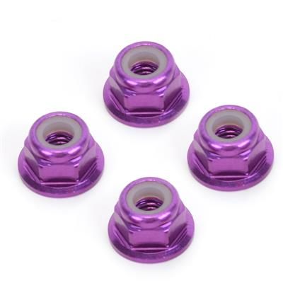 U2135  M4 Nyloc Wheel Nut - Purple Alloy (pk4)