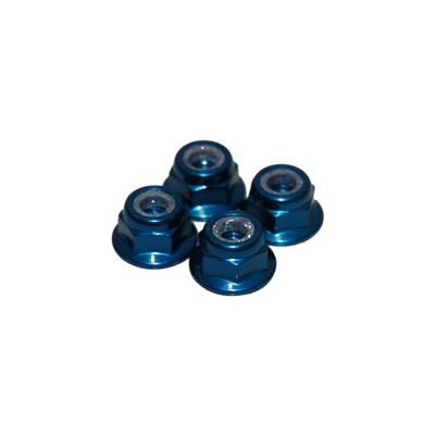 U2811  M4 Nyloc Wheel Nut - Blue Alloy (pk4)
