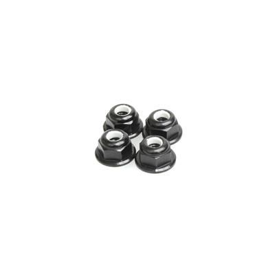 U2812  M4 Nyloc Wheel Nut - Black Alloy (pk4)
