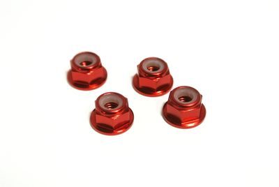 U2810 M4 Nyloc Wheel Nut - Red Alloy (pk4)