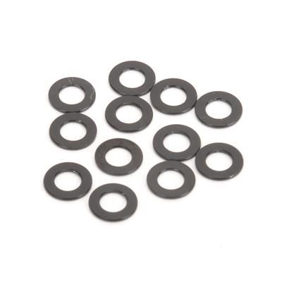 U4862  M3 Black Alloy Washers 0.5mm (pk12)