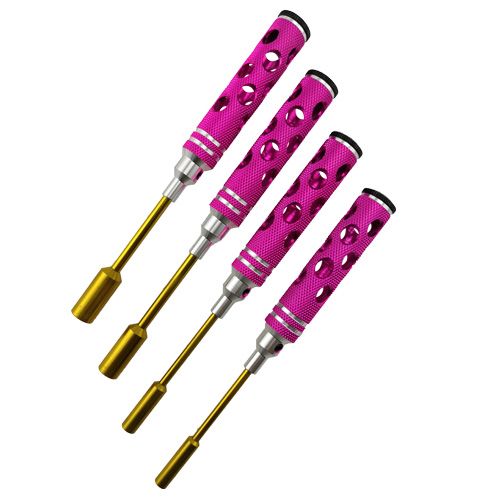 Classic Nut Drivers Set - Pink Honeycomb 4pcs
