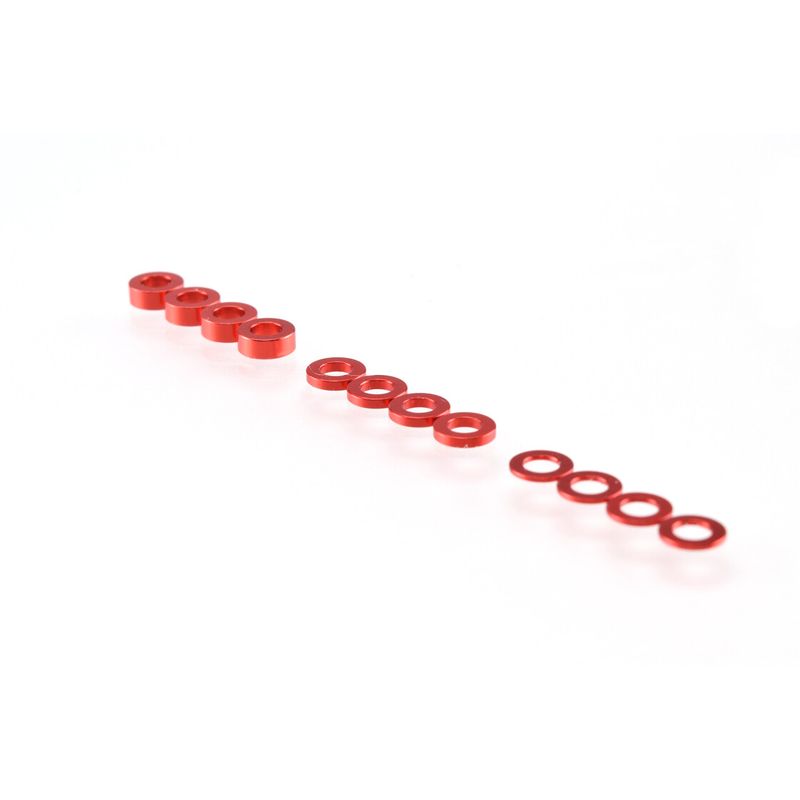 RUDDOG 3mm ringenset rood (0,5mm/1,0mm/2,0mm)