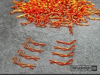 Bittydesign Clips Kit voor 1/10 Off/On-road carrosserieën (oranje, 8 stuks) BDBC-8O Bittydesign Clips Kit voor 1/10 Off/On-road carrosserieën (oranje, 8 stuks) BDBC-8O