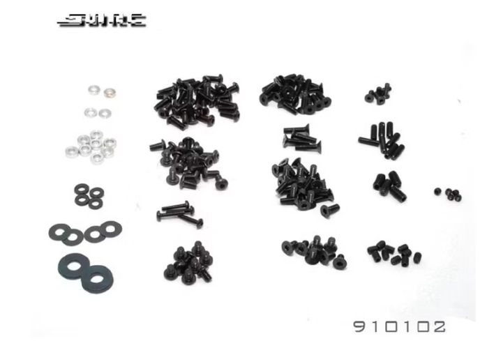SNRC 910102 Schroevenset voor compleet R3 chassis in zwart