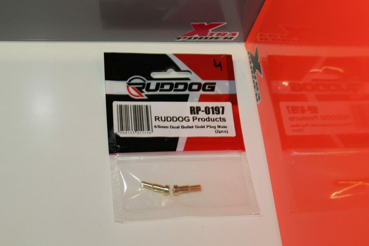 4/5mm Dual Bullet Gold Plug Male    RP-0197