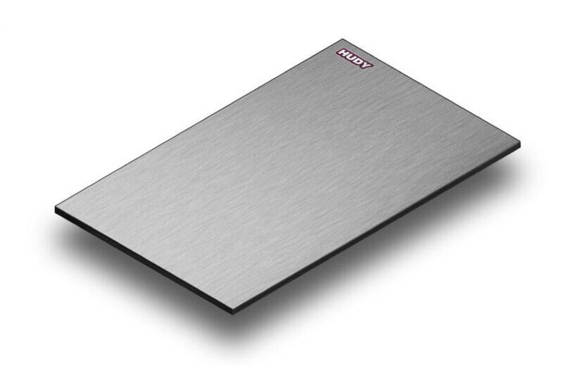 Hudy flat set-up board 1/10 and 1/12 on road l lightweight Silver-grey    108301